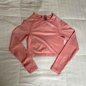 Gymshark Vital Seamless Crop Top Peach M